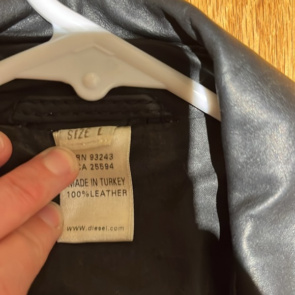 Vintage Diesel 100% Leather Jacket Size Large - Picture 4 of 7